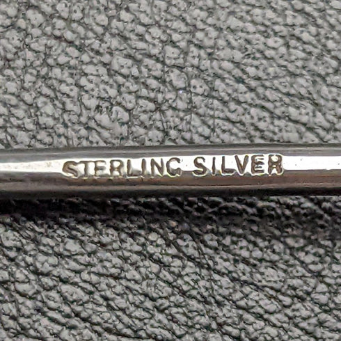 Vintage Sterling Silver Teaspoon Set of 6 Opal Decorated Case